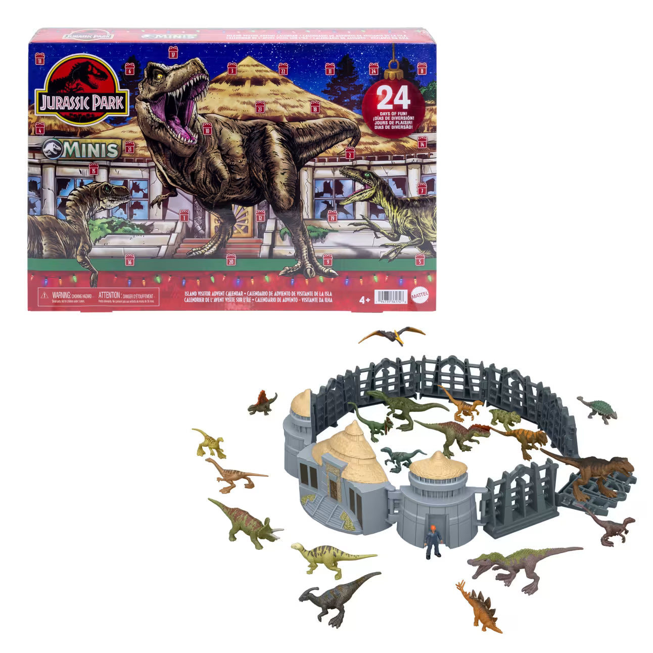 [PRE SALE] Jurassic World Island Visitor Advent Calendar, 24 Days Toy Surprises, 19 Dinosaur Minis