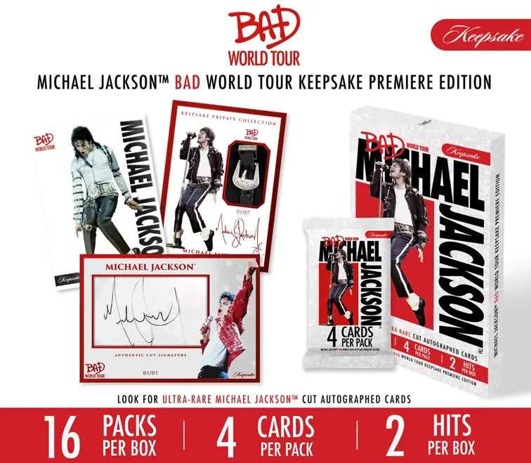 Michael Jackson Bad World Tour Keepsake Premiere Hobby Box