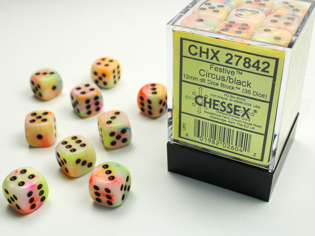 Chessex 12mm 36d6 Festive Dice Set