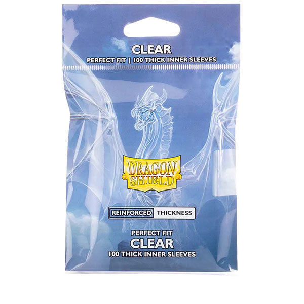 Dragon Shield: Perfect Fit Standard- Thick Inner Sleeves- Clear (100 ct.)