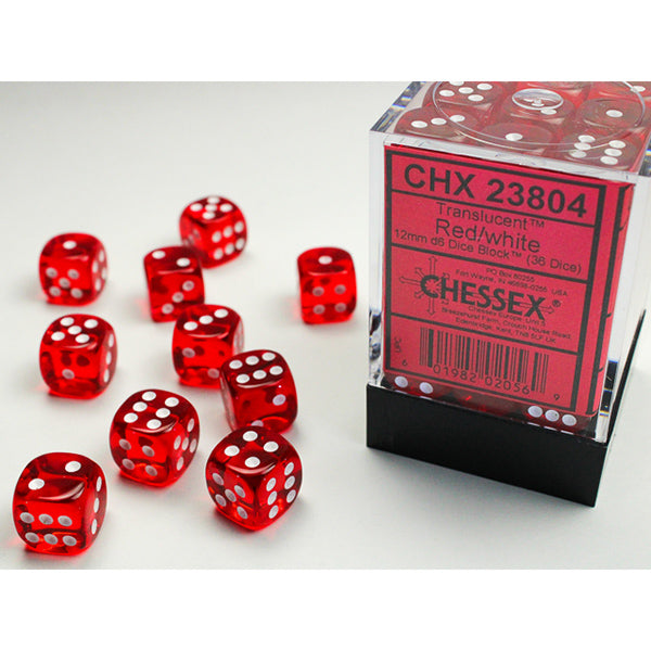 Chessex 12mm 36d6 Translucent Dice