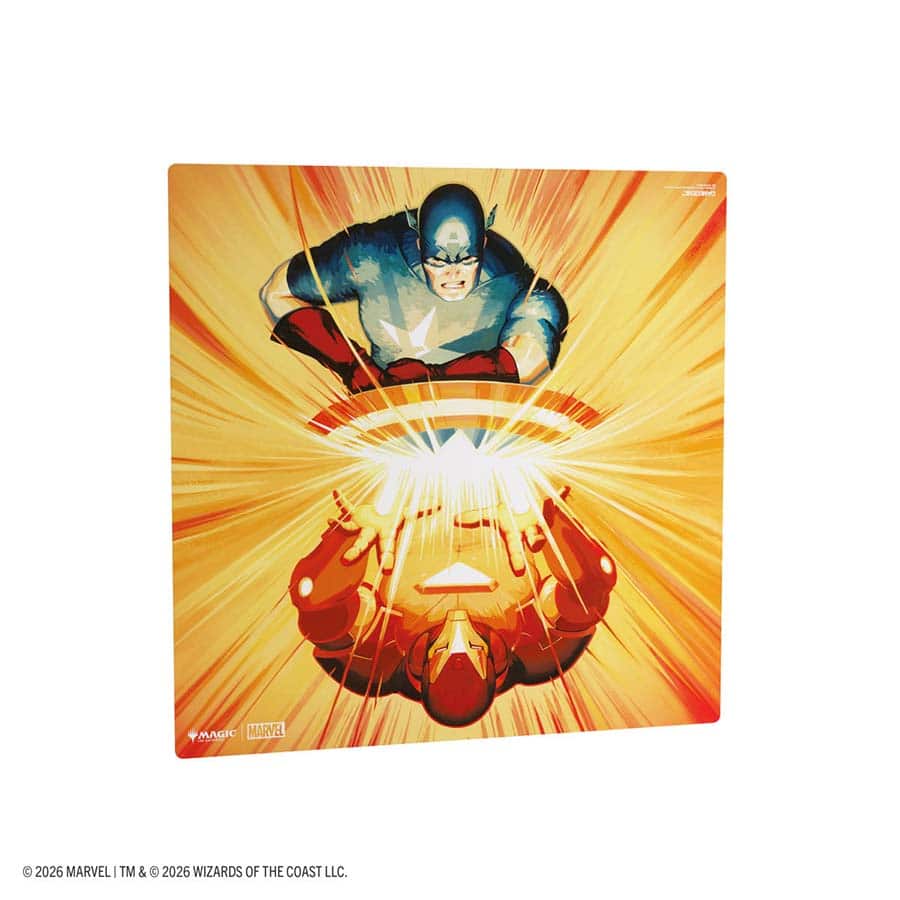 Gamegenic Prime 2-Player Playmat | MTG Marvel Super Heroes - Captain America x Iron Man