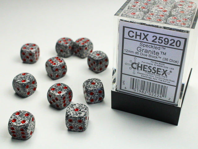 Chessex 12mm 36d6 Speckled Dice