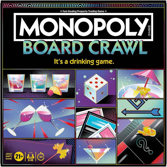 Monopoly Board Crawl Party Game, Official Monopoly Drinking Game for Adults Ages 21+
