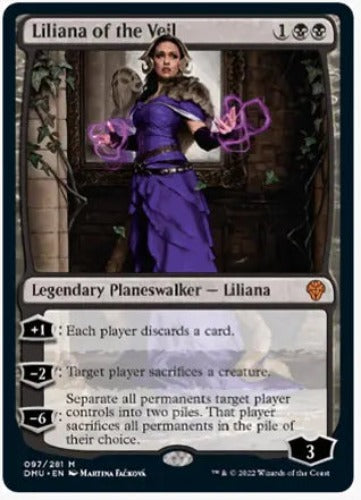 Magic: The Gathering Liliana of the Veil Card Single Sided Fleece Throw Blanket