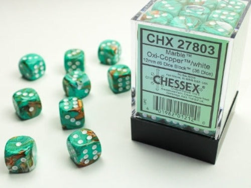 Chessex Marble 12mm d6 Dice Set