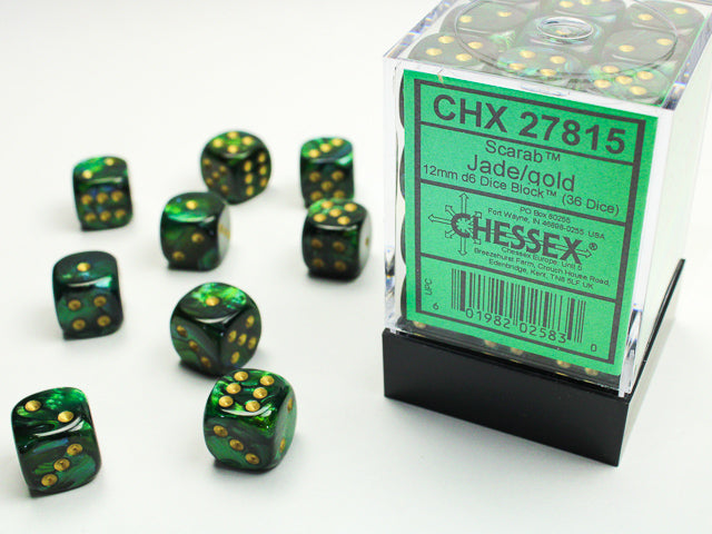 Chessex Scarab 12mm d6 Dice Set