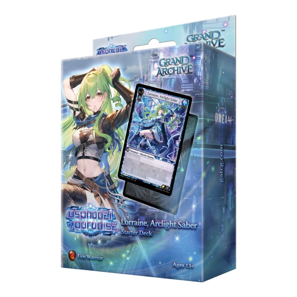 Grand Archive TCG: Asphodel/Paradise – Starter Deck Display – Lorraine, Arclight Saber