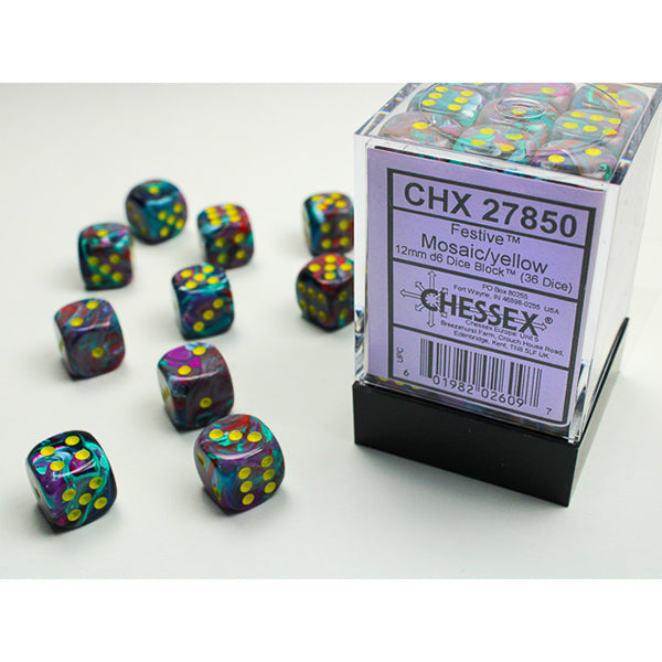 Chessex 12mm 36d6 Festive Dice Set