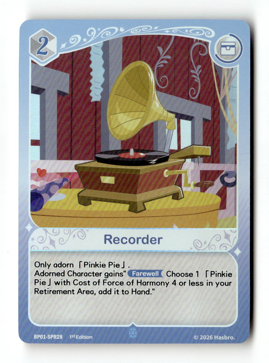 Recorder - BP01-SPR28