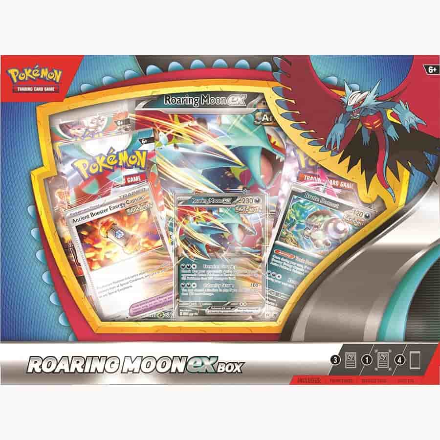Pokemon TCG: Roaring Moon and Iron Valiant EX Box