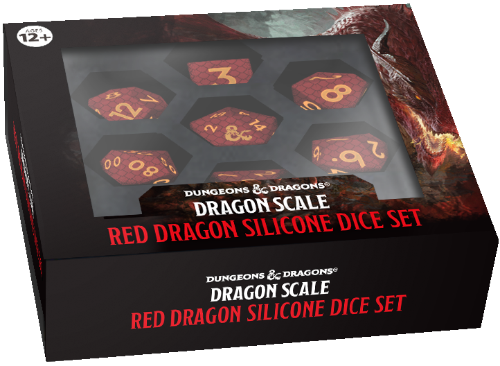 Dungeons & Dragons Silicone Dice Set: Dragon Scale Red