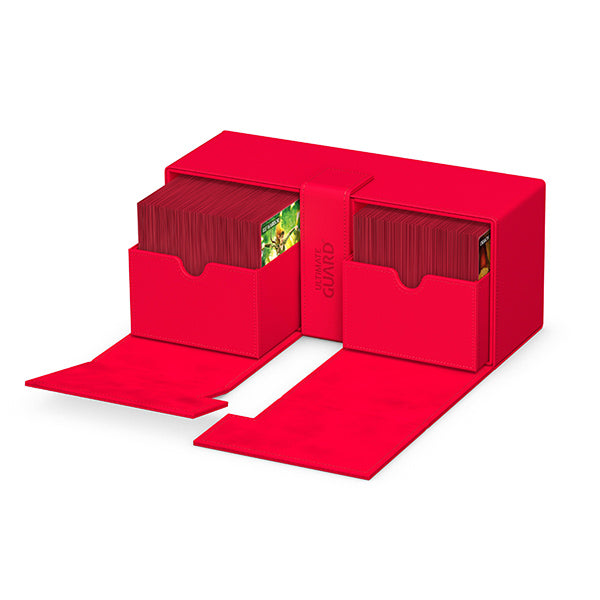 Ultimate Guard Deck Case: Twin Flip´n´Tray 266+ Standard Size Monocolor- Red