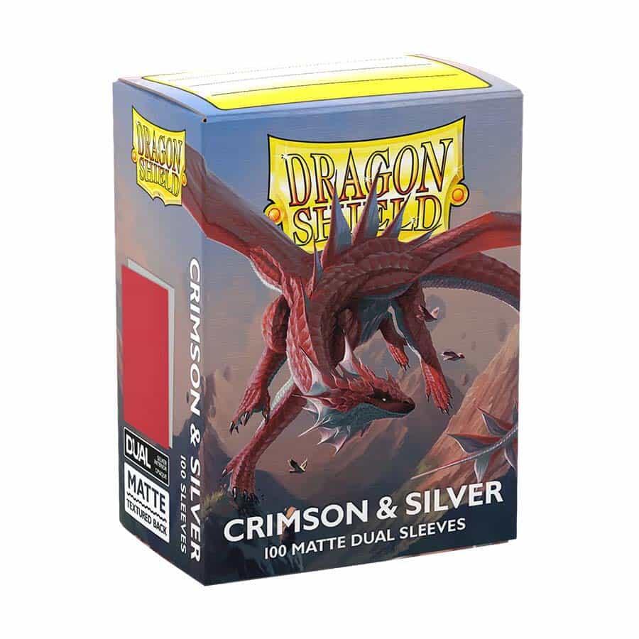 Dragon Shield Dual Matte Standard Sleeves - Silver Interior