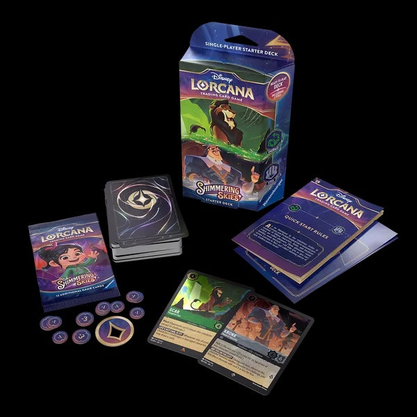 Disney Lorcana: Shimmering Skies Starter Deck - Emerald/Steel