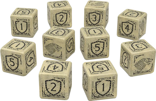 Game of Thrones Dice: Stark D6 Dice Set (10)