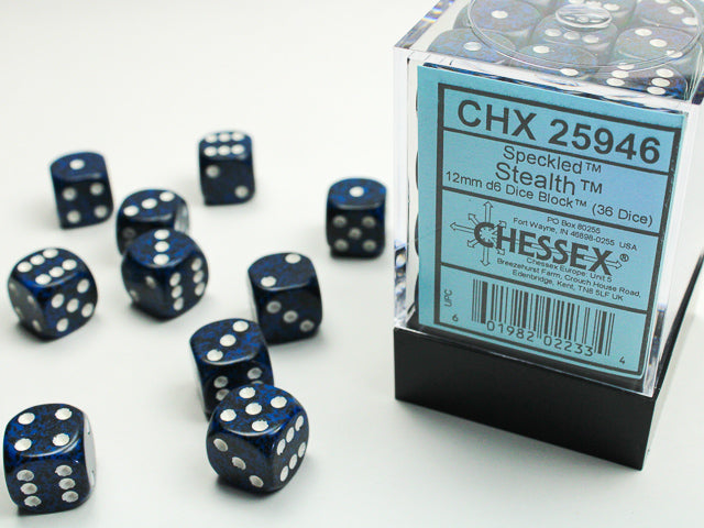 Chessex 12mm 36d6 Speckled Dice