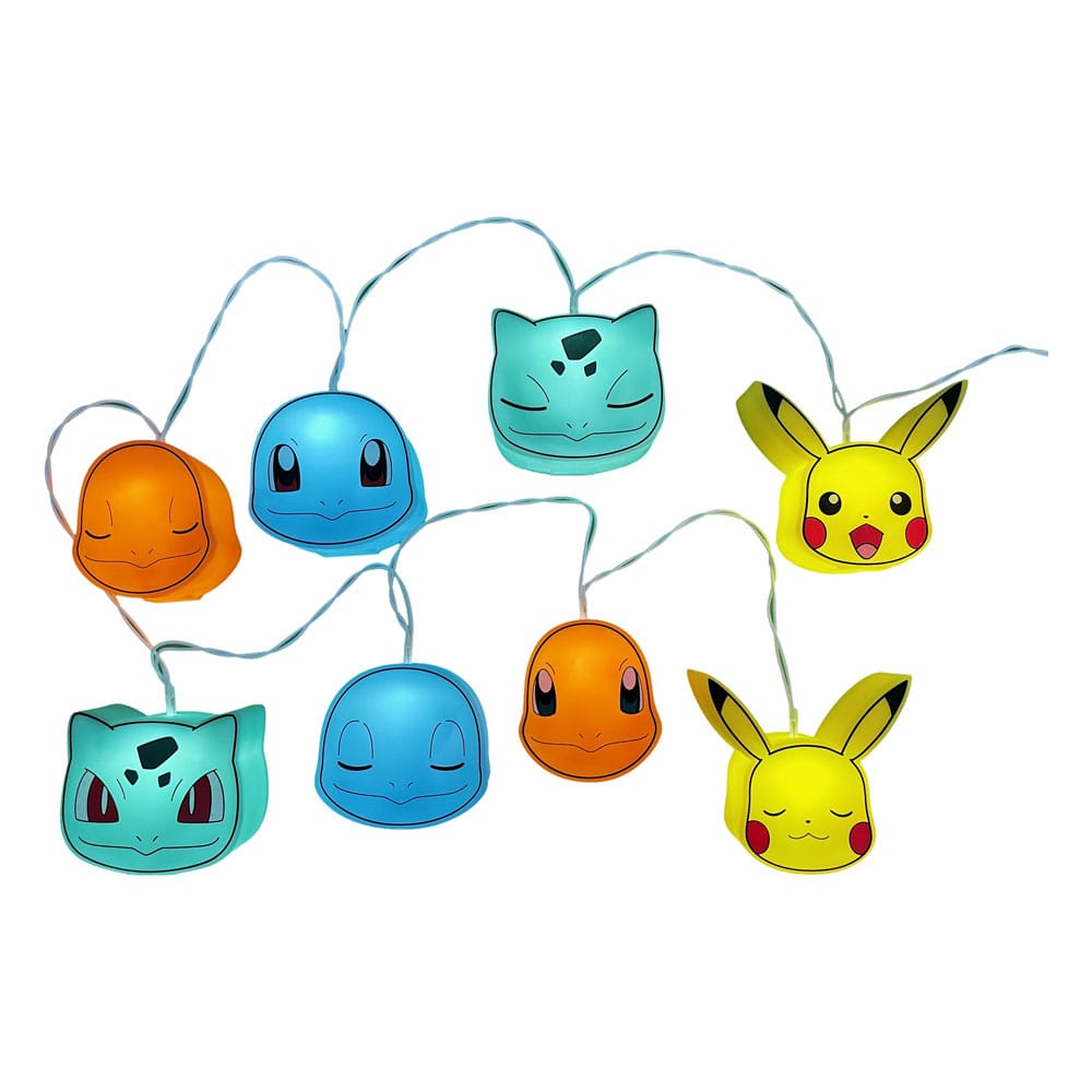 Pokemon Pikachu and Gen 1 Starters LED String Lights